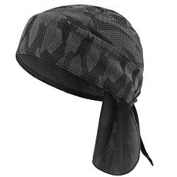HASAGEI Sports Bandana Cap Herrem Damen Biker Bandanas Kopftuch Hat (Schwarz) von HASAGEI