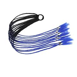 Fake Hair 12 Stück bunte Perücken, Zopf-Pferdeschwanz-Stirnband, gedrehte geflochtene synthetische Haarteile, Verlängerungszubehör, elastische Gummi-Haarbänder Ponytail (Color : 0019, Size : 24inch von HASMI