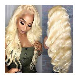 Gewellte Spitzenperücken 13x6 HD Transparent Lace Perücke 613 Blonde Spitze Frontal Perücke Brasilianisches Echthaar 14-30" Körperwelle Remy Haar Lace Front Perücken Vorgezupft Natürliche synthetische von HASMI