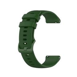 HASMI 18 Mm Uhrenarmband, Armbanduhr, Armband, Kompatibel for Garmin Vivomove 3S/Garminmove3S/vivoactive 4S/GarminActive S Armband (Color : Green, Size : Garmin Active S) von HASMI