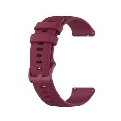 HASMI 18 Mm Uhrenarmband, Armbanduhr, Armband, Kompatibel for Garmin Vivomove 3S/Garminmove3S/vivoactive 4S/GarminActive S Armband (Color : Wine red, Size : Vivomove 3s 4s) von HASMI