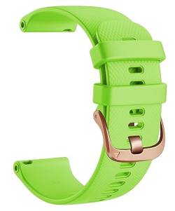 HASMI 20 mm Sportuhrenarmband kompatibel for Vivomove 3 Armband, Silikon-Ersatzarmband kompatibel for Gear S2 Classic/Forerunner 645 Smartwatch (Color : Green, Size : 20MM_L) von HASMI