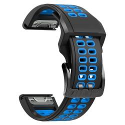 HASMI 22 26 mm Smartwatch-Armband, kompatibel for Garmin Fenix ​​7 7X, Silikonarmbänder, Schnellverschluss-Armband, Fenix ​​6X 5X 6 5 Plus 945 Armbänder Correa (Color : F, Size : 26mm Fenix 6X 6XPro von HASMI