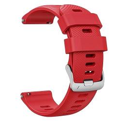 HASMI 22 mm Silikonband, kompatibel for Garmin Active Smartwatch, Ersatz, kompatibel for Samsung Galaxy Watch3/S3 Armband (Color : Red, Size : 22mm) von HASMI