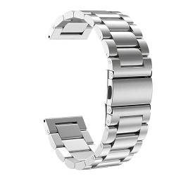 HASMI Edelstahl-Armband, kompatibel for Garmin Instinct. Ersatzarmband, kompatibel for Instinct Smartwatch-Zubehör (Color : Silver) von HASMI