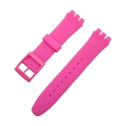 HASMI Kompatible 17 mm, 19 mm, 20 mm, kompatible SWATCH-Uhrenzubehör-Armbänder, Kunststoffschnalle (Color : Rose, Size : 17mm) von HASMI