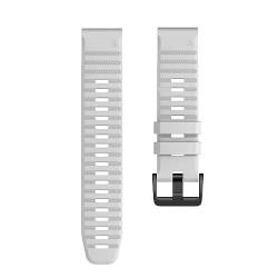 HASMI Silikonarmband, kompatibel for Fenix ​​6/6 Pro. Weiche Silikonbänder. 22-mm-Armband, kompatibel for Fenix ​​6/Fenix ​​5 Smartwatches (Color : Wit, Size : 22mm) von HASMI