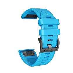 HASMI Silikonarmband for Schnellverschluss-Armband, kompatibel for Fenix ​​5X 3 3HR, 26 mm 22 mm Armband, kompatibel for Fenix ​​5 5X Plus Forerunner 935 (Color : Blue, Size : 26mm) von HASMI