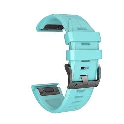 HASMI Silikonarmband for Schnellverschluss-Armband, kompatibel for Fenix ​​5X 3 3HR, 26 mm 22 mm Armband, kompatibel for Fenix ​​5 5X Plus Forerunner 935 (Color : Mint, Size : 26mm) von HASMI