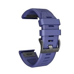 HASMI Silikonarmband for Schnellverschluss-Armband, kompatibel for Fenix ​​5X 3 3HR, 26 mm 22 mm Armband, kompatibel for Fenix ​​5 5X Plus Forerunner 935 (Color : Navy blue, Size : 26mm) von HASMI