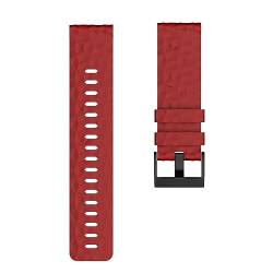 HASMI Sport-Silikon-Ersatz-Uhrenarmband, kompatibel for Suunto 9/9 Brao, Kupfer, 24 mm, Smartwatch-Armbänder, Armbänder, Uhren-Zubehör (Color : Red) von HASMI