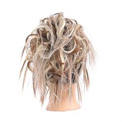 Haarteil Haarverlängerungen for Frauen, synthetische, zerzauste Hochsteckfrisur, unordentliche Dutt-Haarteile, Haargummi-Verlängerungen mit elastischem Band, Pferdeschwanz-Haar Dutt (Color : 12H613) von HASMI