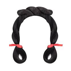 Haarteil Hanfu Antikes Kostüm Cosplay Haarknoten Prinzessin Haarknoten Cosplay Perücke for Frauen Chinesische alte traditionelle schwarze Haarzöpfe Chignon Synthetik Dutt (Color : 003) von HASMI