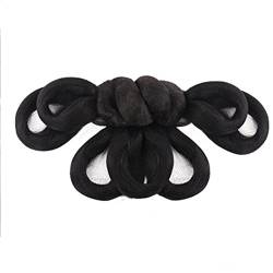 Haarteil Hanfu Antikes Kostüm Cosplay Haarknoten Prinzessin Haarknoten Cosplay Perücke for Frauen Chinesische alte traditionelle schwarze Haarzöpfe Chignon Synthetik Dutt (Color : 004) von HASMI