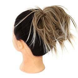 Haarteil Messy Bun Hair Pieces Haarverlängerung for Frauen, zerzauste Hochsteckfrisur, lockiges, gewelltes Scrunchie-Haarknoten mit elastischem Band, synthetischer Chignon, sofortiges Haarteil Dutt ( von HASMI