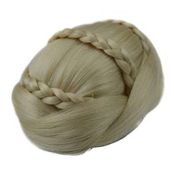 Haarteil Synthetische Scrunchie Haar Chignon Brötchen Donut Exquisite geflochtene Chignon mehrstufige Zöpfe Haarteile Clip in Haarknoten Party Hochzeit Cosplay Verlängerungen Dutt (Color : J121-613) von HASMI