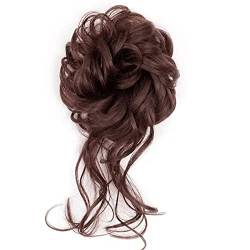 Haarteil Synthetischer Haarknoten, unordentlicher Chignon mit Quasten, Pferdeschwanz, Haarverlängerungen, Wellenknoten for Frauen, elastisches Gummiband, Haargummis Dutt (Color : 33) von HASMI