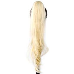 Pferdeschwanz Haarteil 32-Zoll-Pferdeschwanz-Haarteile for Frauen for den täglichen Gebrauch, synthetische, flexible Pferdeschwanz-Verlängerung, blond Pferdeschwanzverlängerung (Color : #613, Size : von HASMI