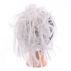 kunsthaar zum einflechten Synthetische Haarknoten-Verlängerung Messy Chignon Scrunchie Short Straight mit elastischen Haarbändern Hochsteckfrisur Haarteil Hitzebeständig for Frauen haare zum einflecht von HASMI