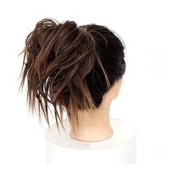 unordentliches Dutt-Haarteil Messy Bun Haarteil Haarverlängerung mit elastischem Band Tousled Updo Wavy Bun Extensions Synthetische Haarverlängerungen Chignons Haarteil for Frauen Haarknoten Haarteil von HASMI