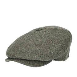 HAT YOU Herren Scottish Wool Flat Cap 'MARK', Herren Wolle Schiebermütze, Schiermmütze, Mütze:Green, Größe:59 cm von HAT YOU