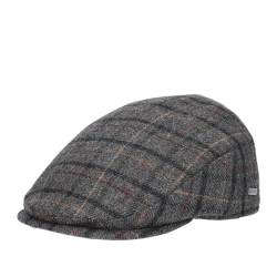 HAT YOU Wool Flat Cap 'Carl Confort' mit Ohrenklappen, Herren Schiebermütze, Wollmütze, Mütze:Med Grey, Größe:57 cm von HAT YOU