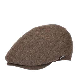 HAT YOU Wool Flat Cap 'George', Herren Schiebermütze, Wolle Schirmmütze, Mütze:Brown, Größe:59 cm von HAT YOU