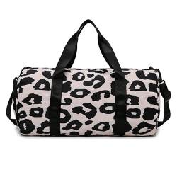 HATAMOTO Weekender Duffel Sport Gym Bag Overnight Travel Duffle Bags with Shoe Compartment Wet Pocket, A1-schwarz von HATAMOTO