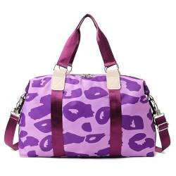 HATAMOTO Weekender Duffel Sport Gym Bag Overnight Travel Duffle Bags with Wet Pocket, A03-violett von HATAMOTO