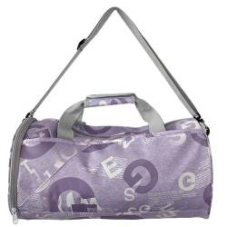 HATAMOTO Weekender Duffel Sport Gym Bag Übernachtung Reise Seesack mit Schuhfach Nassfach, C2-violett von HATAMOTO