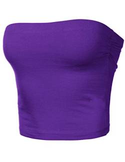 Damen Ärmelloses Neckholder Rip Tops - Violett - Groß von HATOPANTS