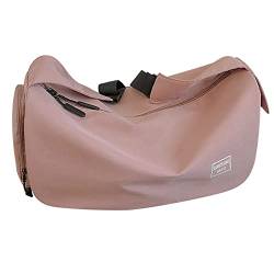 HAUTHE Damen-Reisetasche, multifunktional, groß, erweiterbar, Wochenend-Handgepäcktasche, Fitnessstudio, Workout-Tasche, wasserdicht, auf Reisetasche, Pink, 16.14*9.84*7.87 inch von HAUTHE