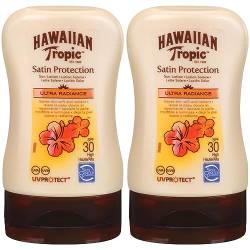 Hawaiian Tropic Satin Protection Sun Lotion Sonnencreme LSF 30 Mini, 100 ml, 1 St (Packung mit 2) von HAWAIIAN Tropic
