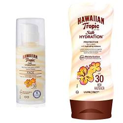 Hawaiian Tropic Silk Hydration Protective Sun Lotion Sonnencreme LSF 30, 180 ml, 1 St + Silk Hydration Sun Lotion Air Soft Face Sonnencreme LSF 30, 50 ml, 1 St von HAWAIIAN Tropic