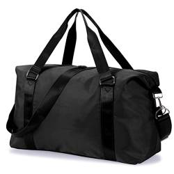 HAWEE Reisetasche Herren Groß Weekender Sporttasche Damen Wasserdicht Gym Bag Leichte Handgepäck Tasche Faltbare Duffle Bag für Reisen Sport Training Schwimmen von HAWEE