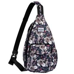 HAWEE Rucksack Sling für Damen Anti-Wasser Umhängetasche geneigt verstellbar Pack, Graue Rose, One_Size, Sling Rucksäcke von HAWEE