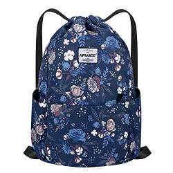 HAWEE Wasserdicht Kordelzug Rucksack mit Innentasche Groß Turnbeutel Kordelzug Tagesrucksack Tunnelzug Tasche Sporttasche Unisex für Frauen Männer Reise Alltag Outdoor Yoga Schule Strand Schwimmen von HAWEE