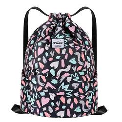 HAWEE Wasserdicht Kordelzug Rucksack mit Innentasche Groß Turnbeutel Kordelzug Tagesrucksack Tunnelzug Tasche Sporttasche Unisex für Frauen Männer Reise Alltag Outdoor Yoga Schule Strand Schwimmen von HAWEE