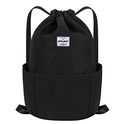 HAWEE Wasserdicht Kordelzug Rucksack mit Innentasche Groß Turnbeutel Kordelzug Tagesrucksack Tunnelzug Tasche Sporttasche Unisex für Frauen Männer Reise Alltag Outdoor Yoga Schule Strand Schwimmen von HAWEE