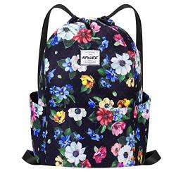 HAWEE Wasserdicht Kordelzug Rucksack mit Innentasche Groß Turnbeutel Kordelzug Tagesrucksack Tunnelzug Tasche Sporttasche Unisex für Frauen Männer Reise Alltag Outdoor Yoga Schule Strand Schwimmen von HAWEE