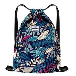 HAWEE Wasserdicht Kordelzug Rucksack mit Innentasche Groß Turnbeutel Kordelzug Tagesrucksack Tunnelzug Tasche Sporttasche Unisex für Frauen Männer Reise Alltag Outdoor Yoga Schule Strand Schwimmen von HAWEE