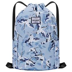 HAWEE Wasserdicht Kordelzug Rucksack mit Innentasche Groß Turnbeutel Kordelzug Tagesrucksack Tunnelzug Tasche Sporttasche Unisex für Frauen Männer Reise Alltag Outdoor Yoga Schule Strand Schwimmen von HAWEE