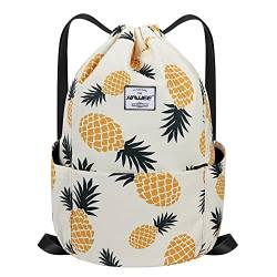 HAWEE Wasserdicht Kordelzug Rucksack mit Innentasche Groß Turnbeutel Kordelzug Tagesrucksack Tunnelzug Tasche Sporttasche Unisex für Frauen Männer Reise Alltag Outdoor Yoga Schule Strand Schwimmen von HAWEE