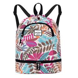 HAWEE Wasserdicht Kordelzug Rucksack mit Innentasche Groß Turnbeutel Kordelzug Tagesrucksack Tunnelzug Tasche Sporttasche Unisex für Frauen Männer Reise Alltag Schule Outdoor Yoga Schwimmen Strand von HAWEE