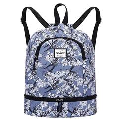 HAWEE Wasserdicht Kordelzug Rucksack mit Innentasche Groß Turnbeutel Kordelzug Tagesrucksack Tunnelzug Tasche Sporttasche Unisex für Frauen Männer Reise Alltag Schule Outdoor Yoga Schwimmen Strand von HAWEE