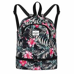 HAWEE Wasserdicht Kordelzug Rucksack mit Innentasche Groß Turnbeutel Kordelzug Tagesrucksack Tunnelzug Tasche Sporttasche Unisex für Frauen Männer Reise Alltag Schule Outdoor Yoga Schwimmen Strand von HAWEE