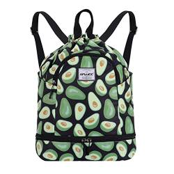 HAWEE Wasserdicht Kordelzug Rucksack mit Innentasche Groß Turnbeutel Kordelzug Tagesrucksack Tunnelzug Tasche Sporttasche Unisex für Frauen Männer Reise Alltag Schule Outdoor Yoga Schwimmen Strand von HAWEE