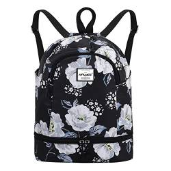 HAWEE Wasserdicht Kordelzug Rucksack mit Innentasche Groß Turnbeutel Kordelzug Tagesrucksack Tunnelzug Tasche Sporttasche Unisex für Frauen Männer Reise Alltag Schule Outdoor Yoga Schwimmen Strand von HAWEE