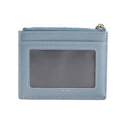 HAWILL Damen Geldbörse Kleine Kartenhalter Geldbeutel Tasche mit Münzfach Mini Leder Portemonnaie mit Viel Kartenfächer (Blau) von HAWILL