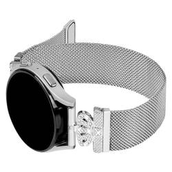 HAYONLIY Magnetisches Armband, kompatibel mit Samsung Galaxy Watch 6/5/4, 40 mm, 44 mm, 5 Pro, Watch 4/6 Classic, 42 mm, 46 mm, 43 mm, 47 mm, 20 mm, Edelstahl-Mesh-Armband, eleganter Ersatz für Damen von HAYONLIY